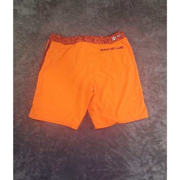 Hurley Size 38 Phantom Beach Board Shorts Orange Beach Surf C28-7 - Picture 6 of 8